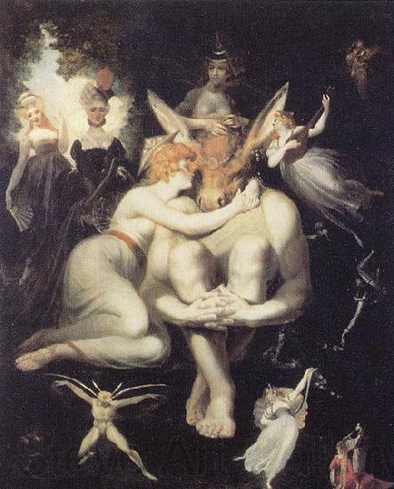 Heinrich Fussli Titania liebkost den eselkopfigen Bottom